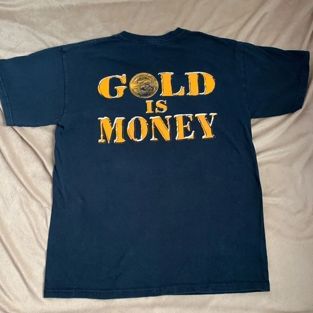 “Gold is Money” Freedom Graphic T-shirt M Black
